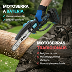 Mini Motosserra Fotrix 4 em 1, Motor de Alta Potência com 2 Baterias + BRINDE: Óculos de Proteção