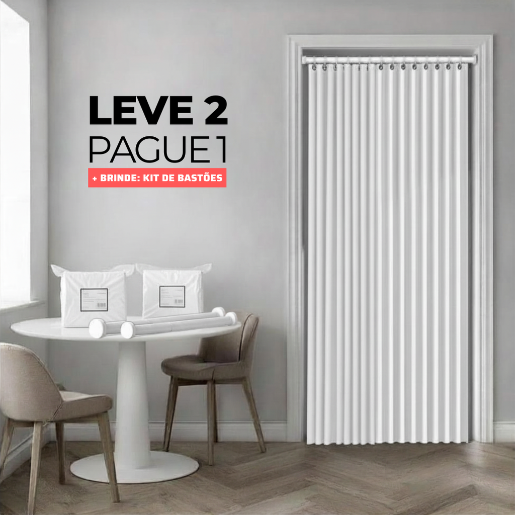 [LEVE 2 PAGUE 1] Cortina Blackout Privella com Ímã - Não Precisa Furar a Parede + BRINDE: Kit Bastões