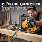 Serra Sabre G63 Multiuso, 4 Lâminas de Inox Inclusas, Bateria Dupla + BRINDE: Óculos de Proteção e Luva